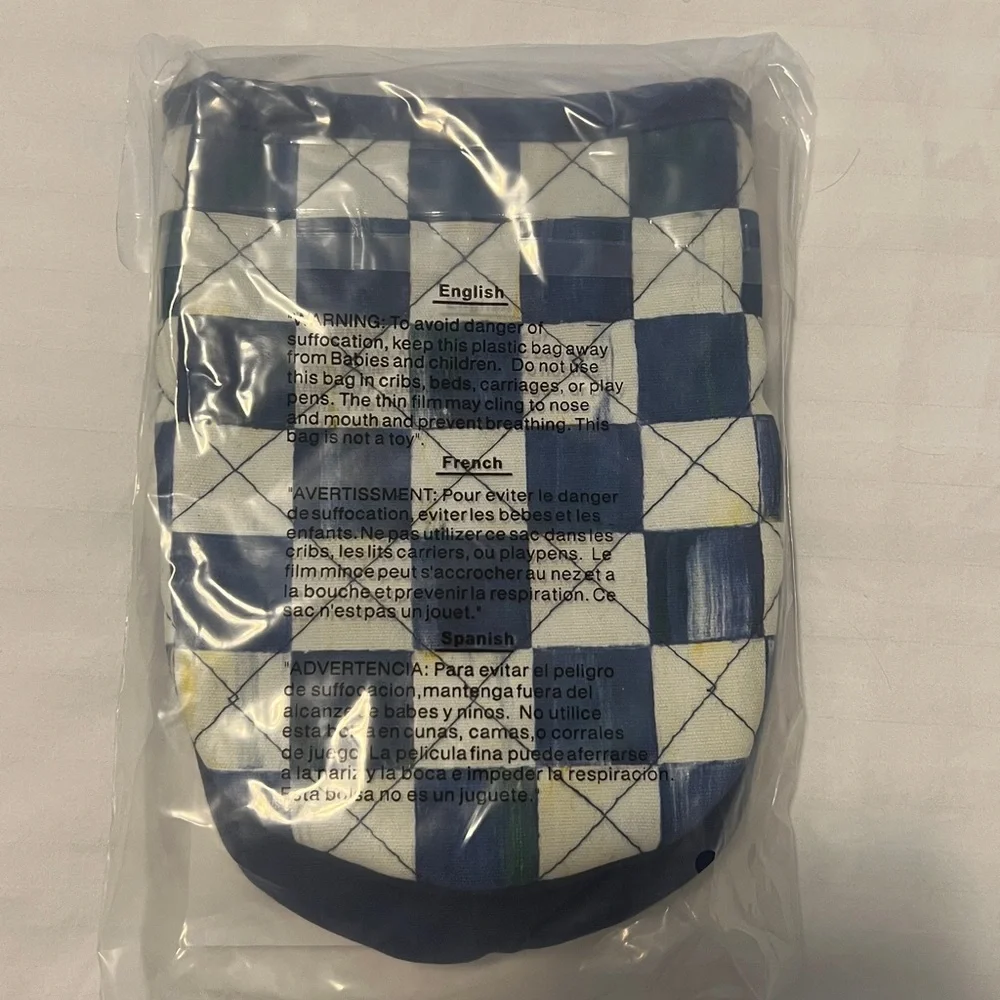 Mackenzie-Childs Royal Check Mini Oven Mitts. Set of 2! Retired pattern. NWT! - Picture 5 of 5